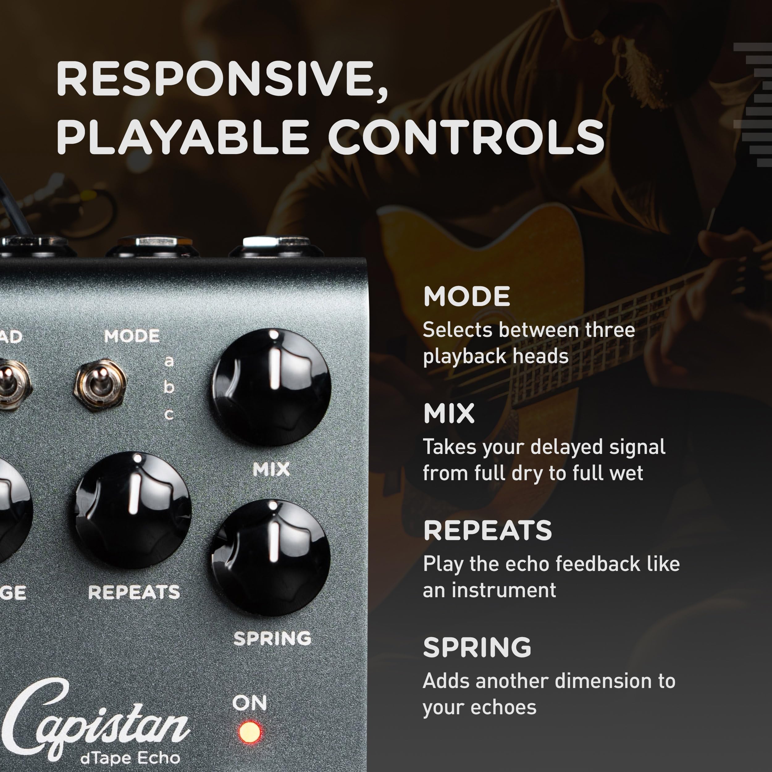 Amazon.com: Strymon El Capistan V2 dTape Echo Guitar Pedal for