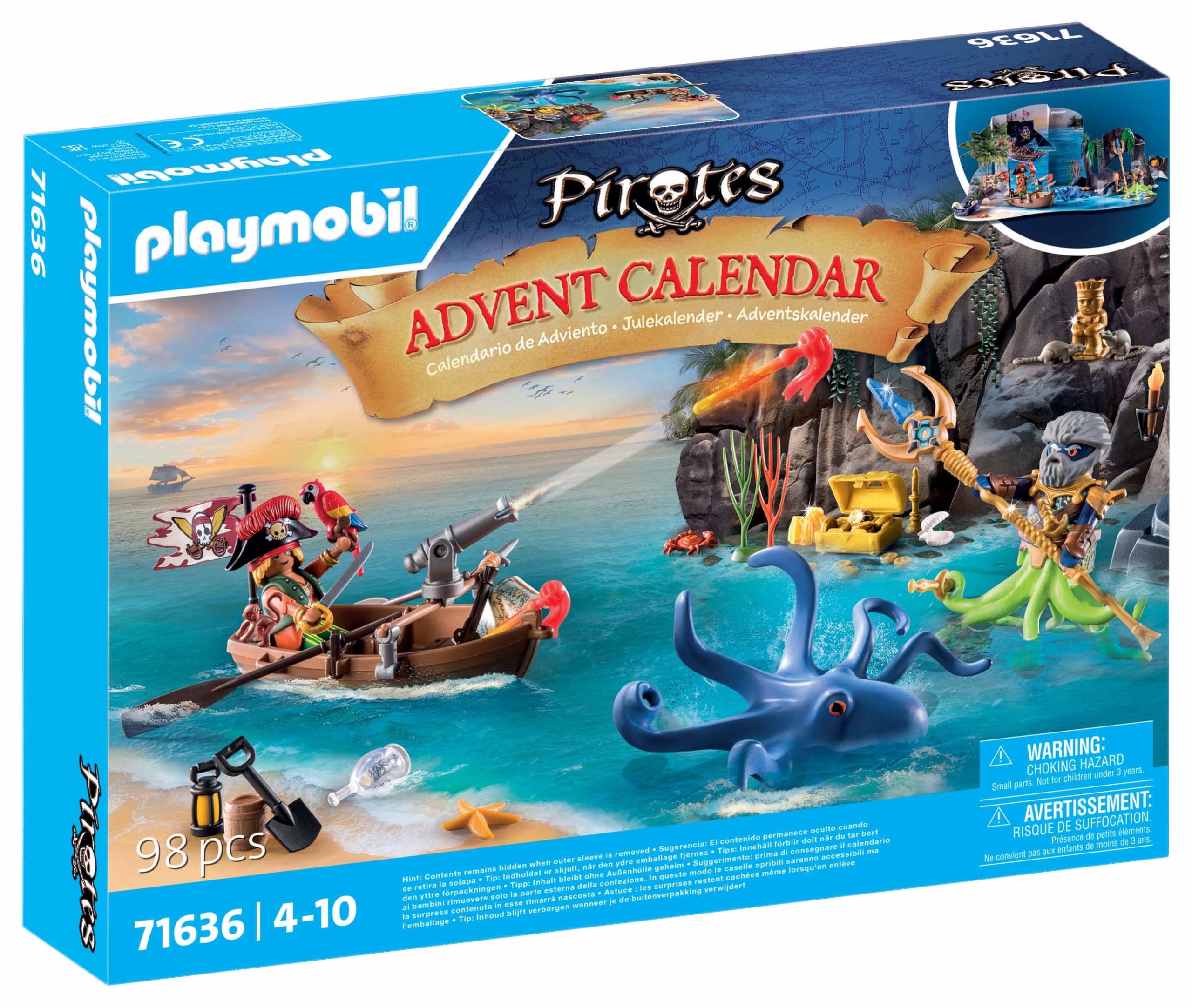 Amazon.com: PLAYMOBIL Pirates 71636 Advent Calendar: Pirates, 24