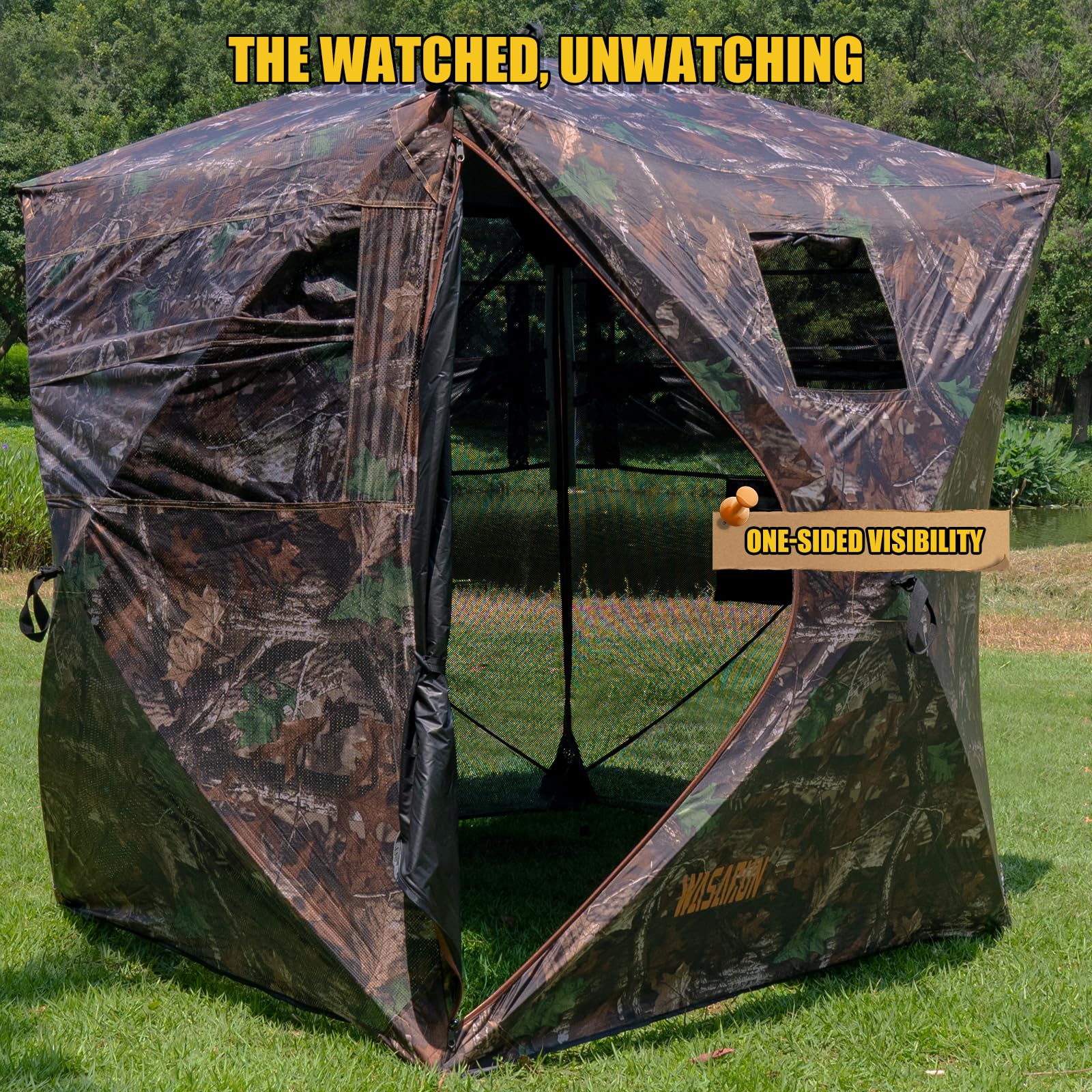 Amazon.co.jp: WASAGUN ハンティングブラインド 270度シースルー、2~3