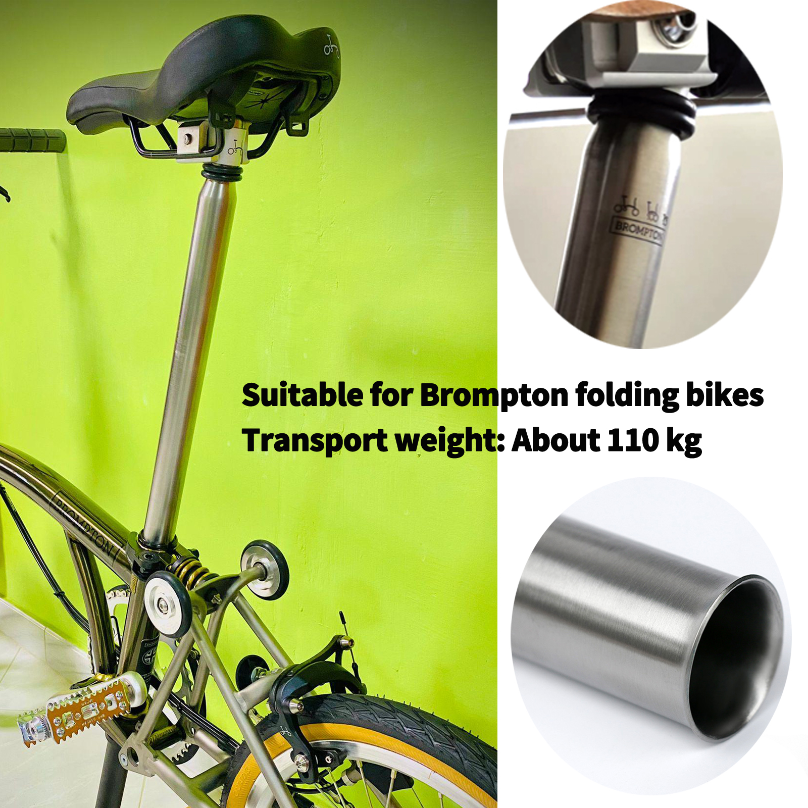 Amazon | Brompton ブロンプトン Titanium Seat post 折りたたみ自転車