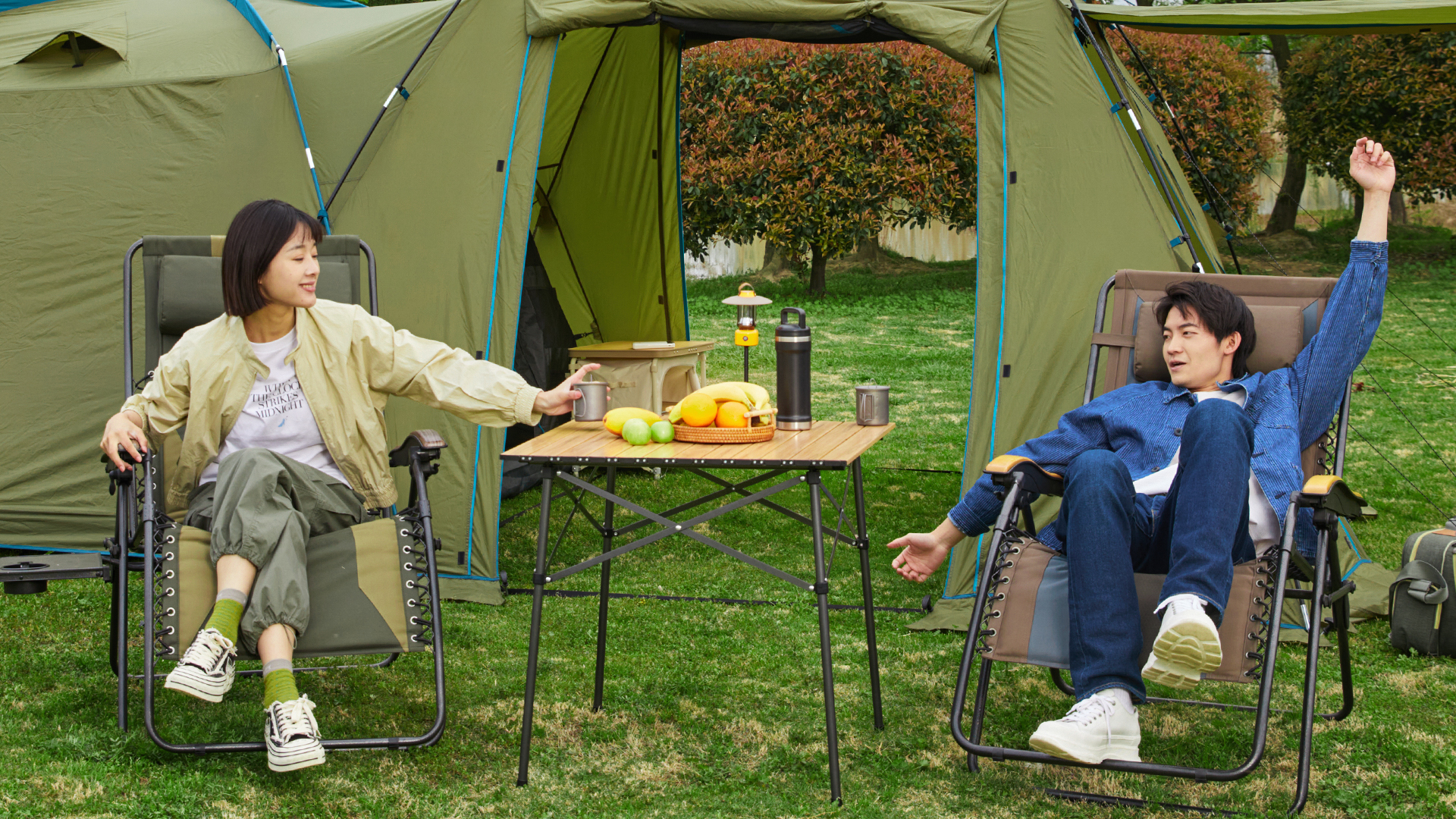 Amazon｜TIMBER RIDGE リクライニングチェア 折りたたみ 耐荷重160kg