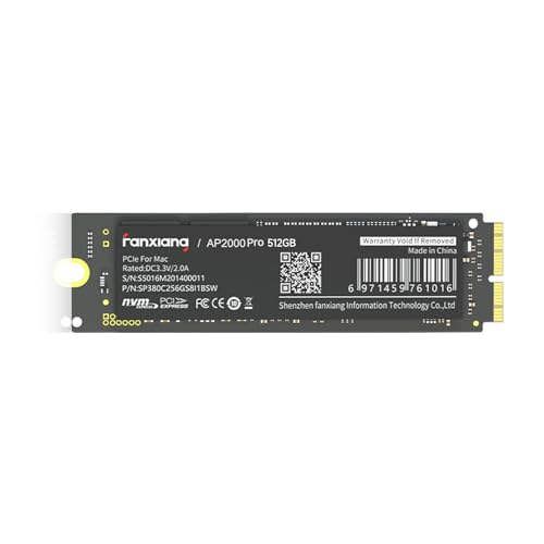 fanxiang NVMe SSD für Mac 512GB, Lesen bis zu 3500MB/s Kompatibel
