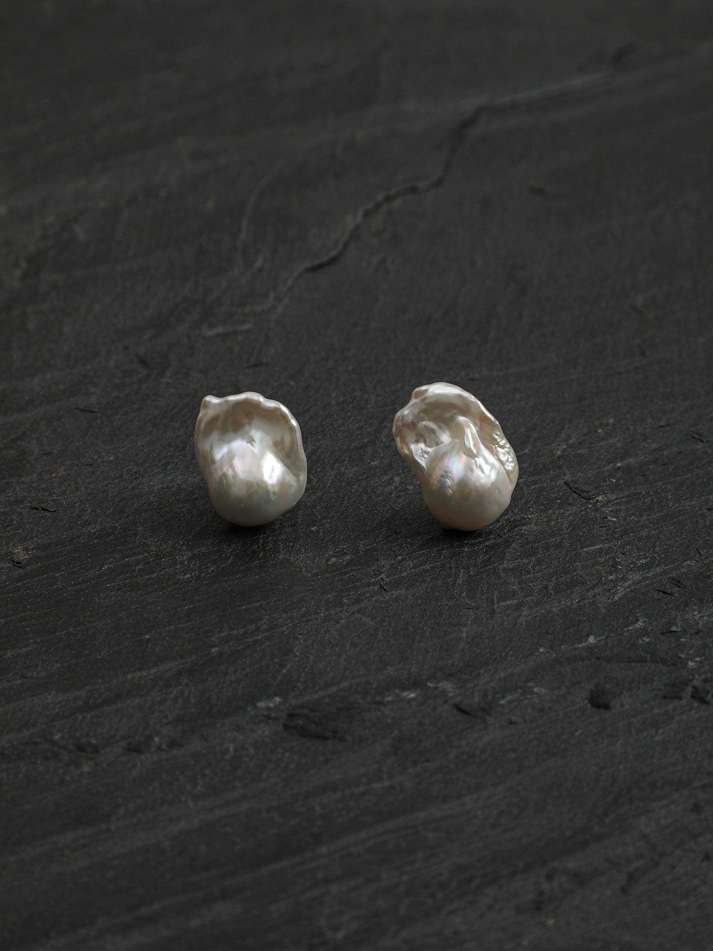 PURAPERLA 天然バロック淡水パール ピアス｜約2㎝ 大粒｜K925シルバー