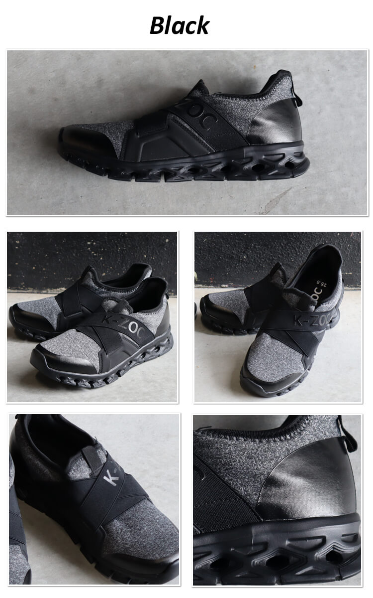 先芯無し 作業靴 ケイゾック K-ZOC クロスベルト軽量通気シューズ