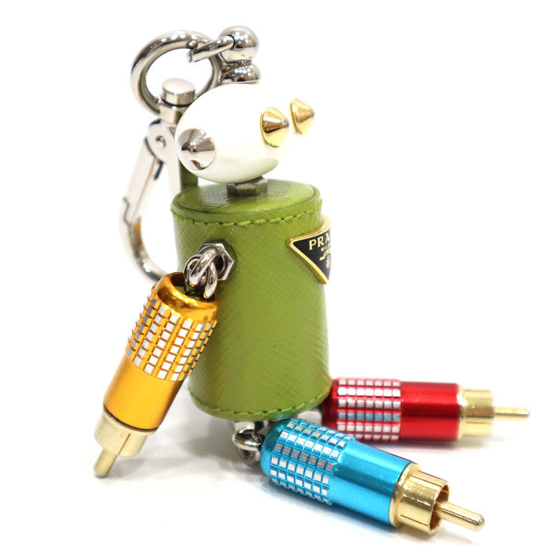 プラダ PRADA キーホルダー 1TR030 ロボット キーチャーム グリーン