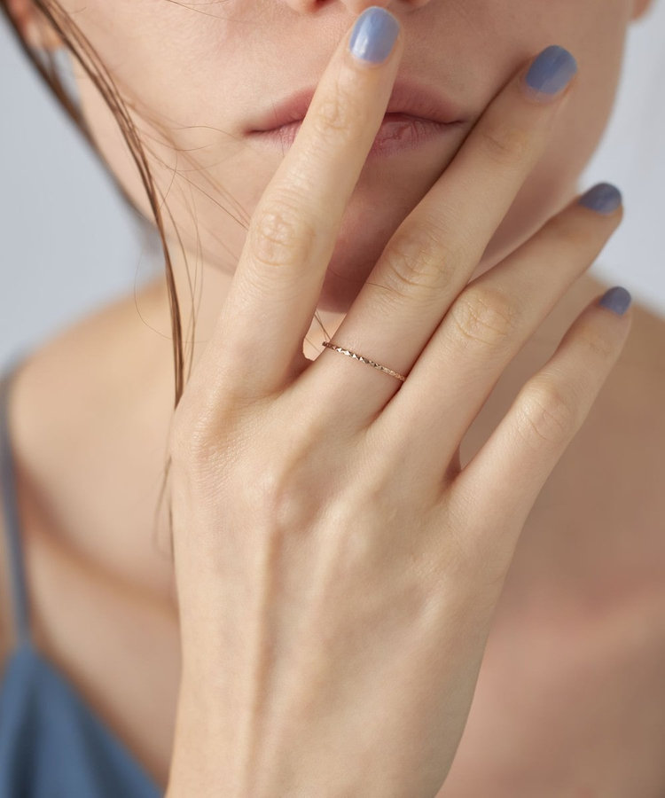 クレール]K18MPG スタッズカット リング（610401） ｜ women