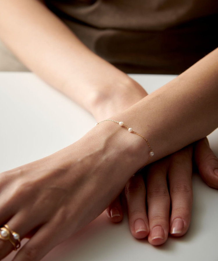 K18YG クラフト パール ブレスレット（205007） ｜ women（ウィメンズ