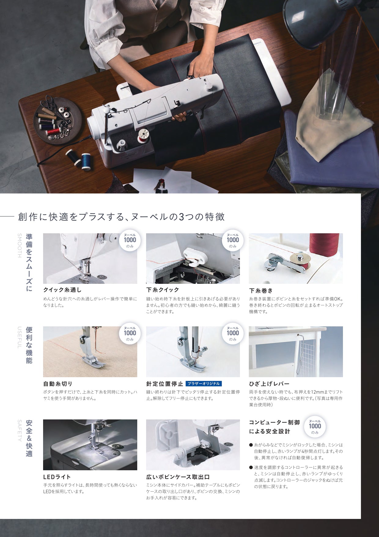 brother ブラザー 職業用ミシン Nouvelle ヌーベル 1000 TAT7901