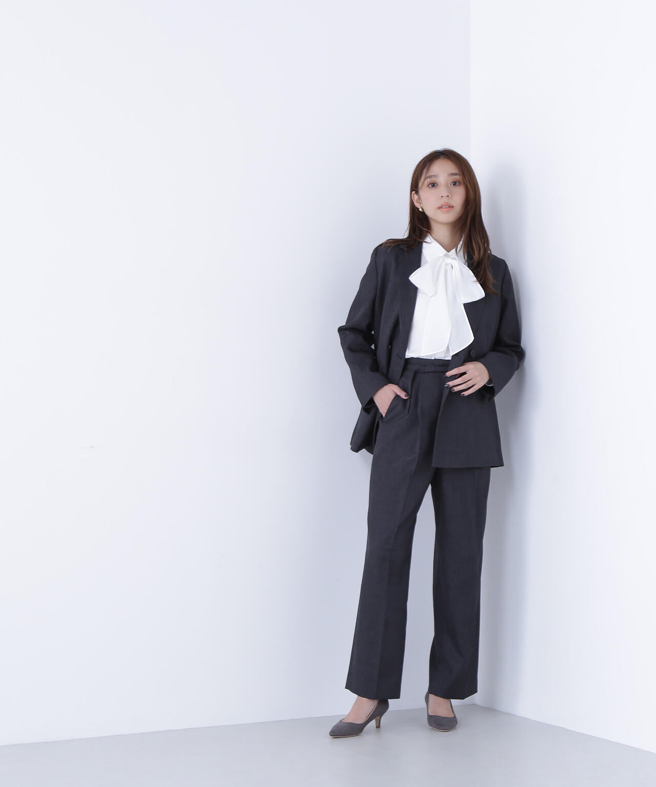 シャークスキン SETUPストレートテーパードパンツ | NATURAL BEAUTY