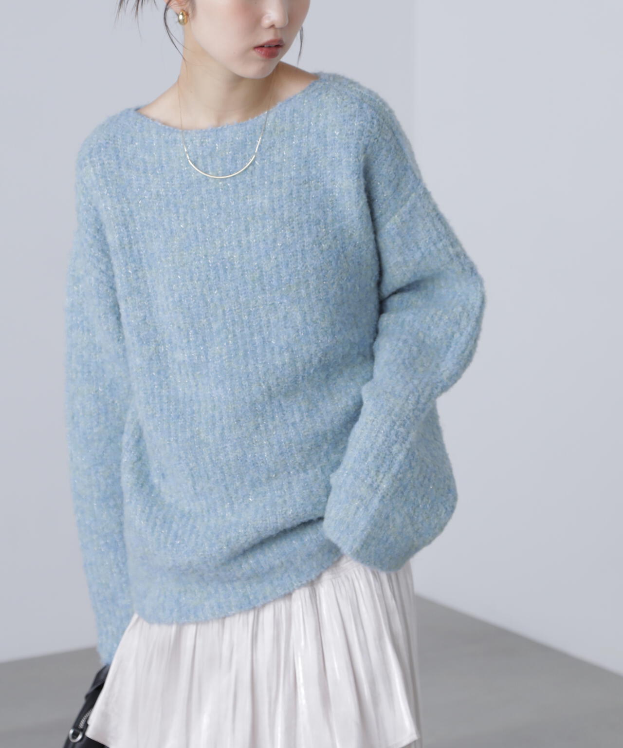 ラメミックスブークレー畔ニット | FREE'S MART（フリーズマート