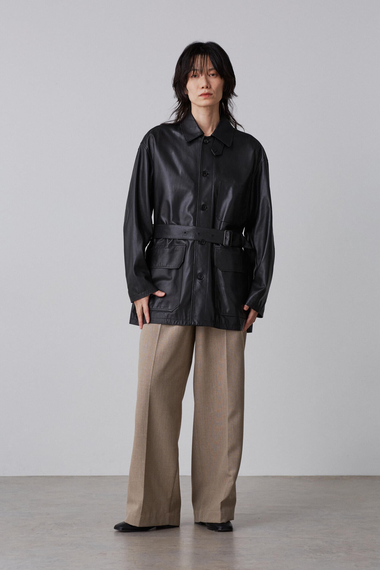 YLEVE / GLOVE SHEEP LEATHER COVERALL JACKET | YLÈVE（イレーヴ