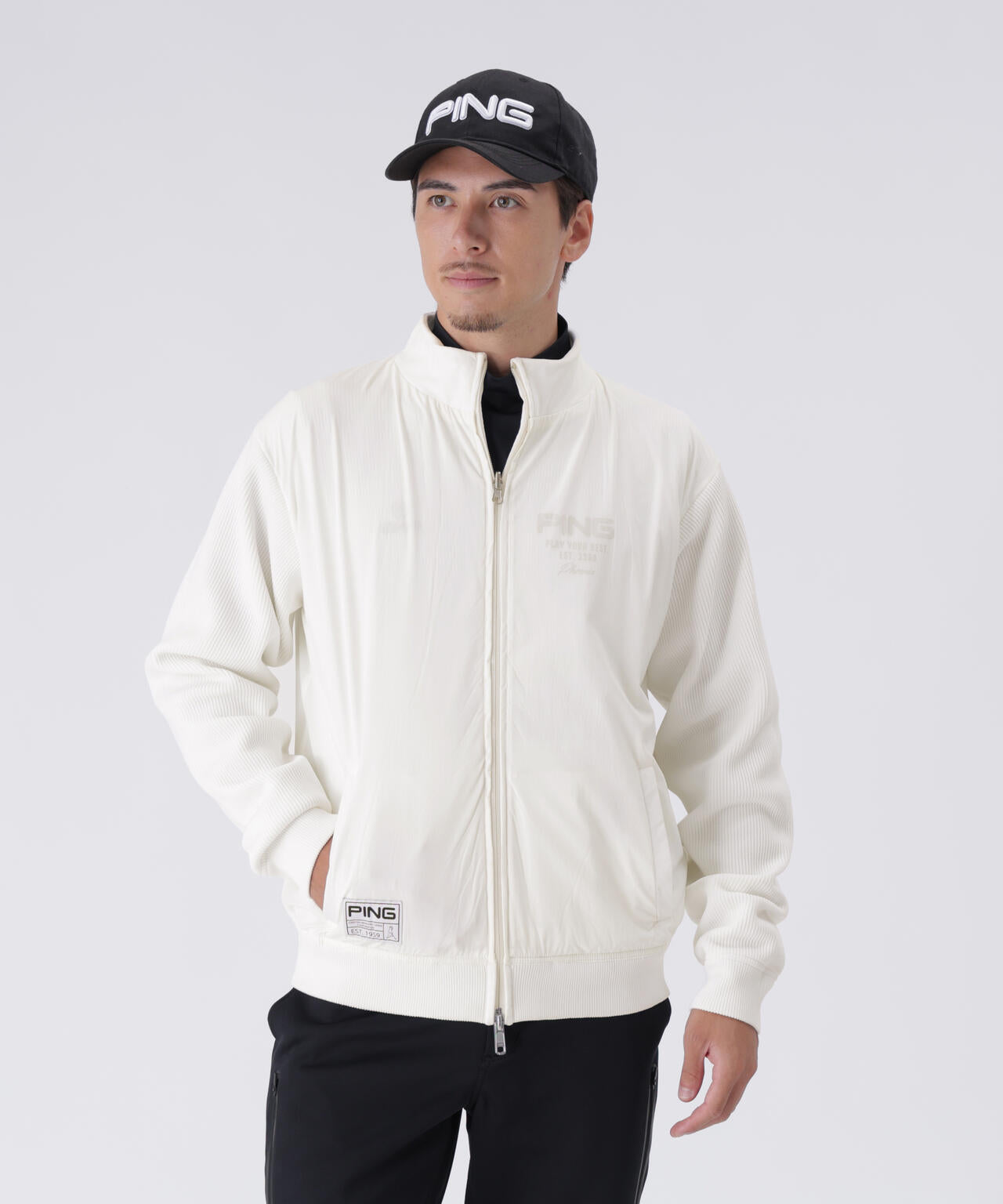 PING APPAREL】リバーシブルフルジップニットブルゾン ＜GOLD＞ (MENS