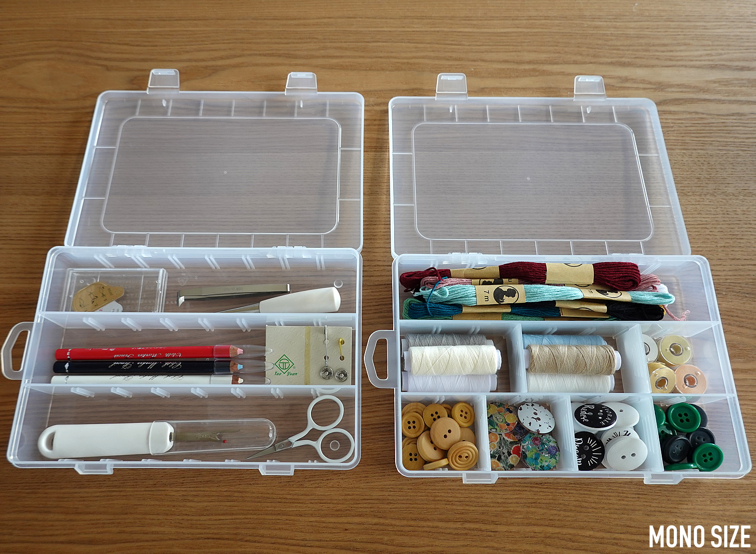 100均「セクションケース 11マス」の商品情報とサイズ・収納例