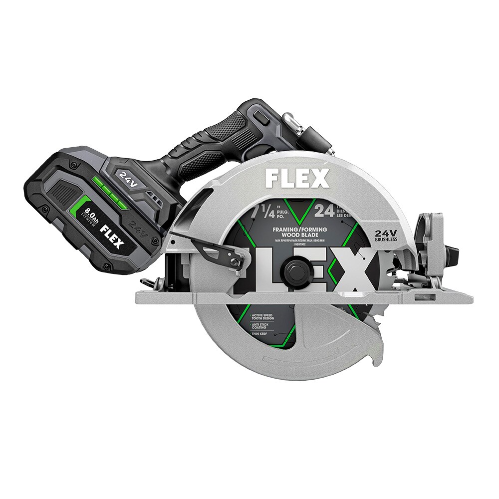 FLEX 24-volt 7-1/4-in Brushless Cordless Circular Saw Kit (1