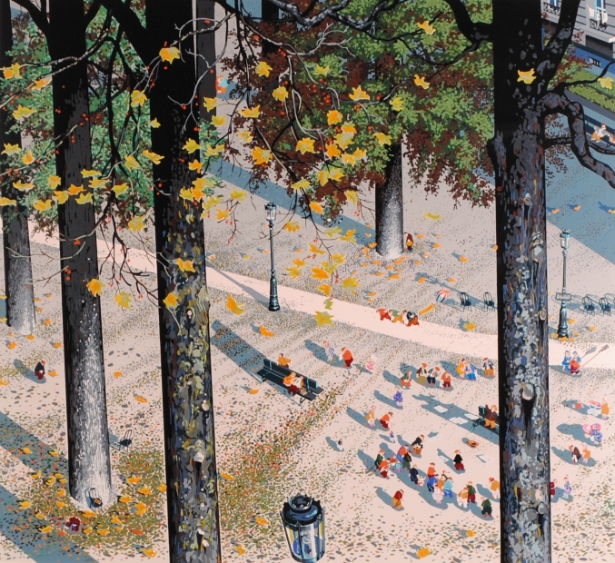 インテリアの絵画をシルクスクリーンの版画で制作したヒロ・ヤマガタの