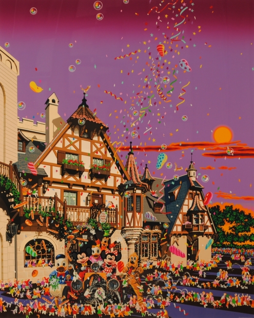 シルクスクリーンの版画でヒロ・ヤマガタが制作したディズニーの絵