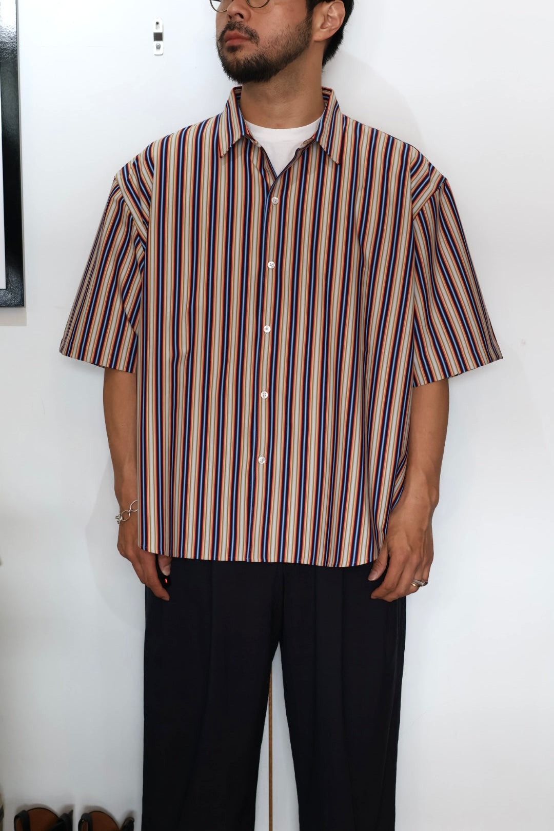 KANEMASA PHIL.】46G Atmosphere Stripe S/S Shirt – Mo
