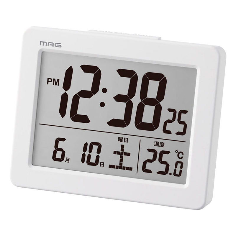 MAG デジタル目覚まし時計 プリズム T-779 WH-Z ｜ ミスターマックス