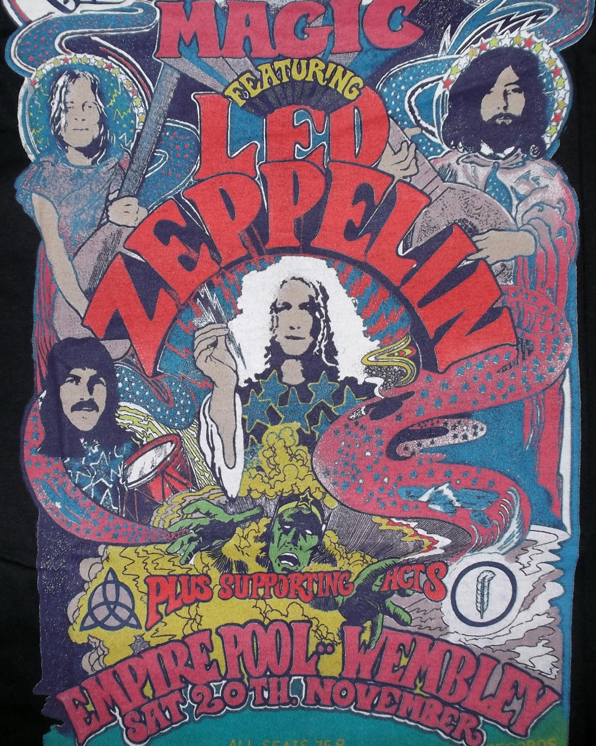 希少 90sビンテージ ベルベットポスター『SWAN SONG』 ツェッペリンC