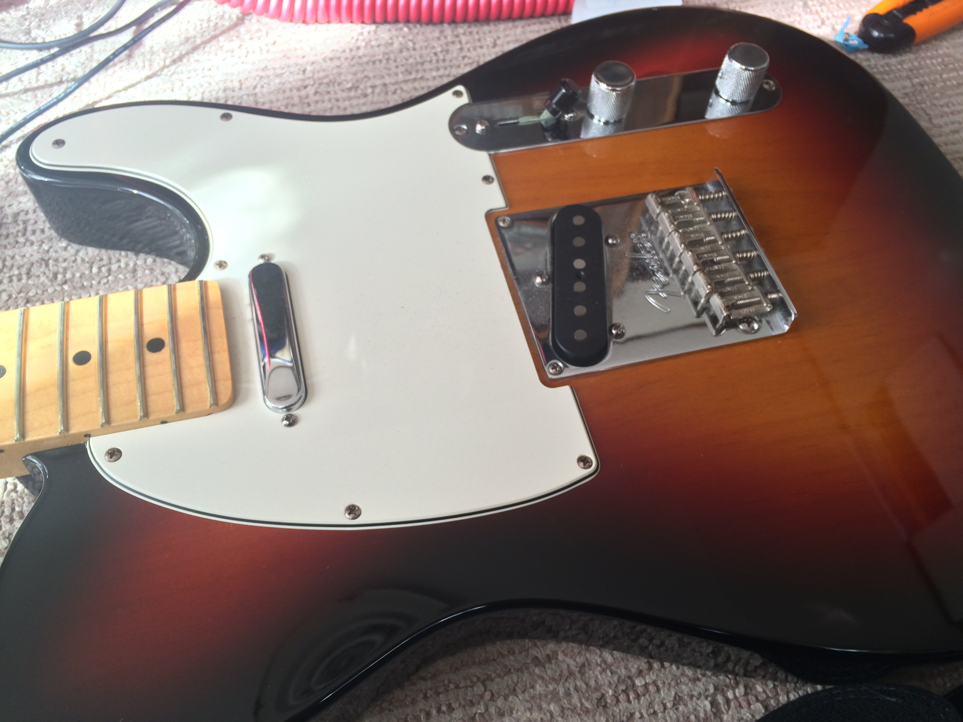 テレキャスターにセンターピックアップを増設して3ピックアップ仕様に