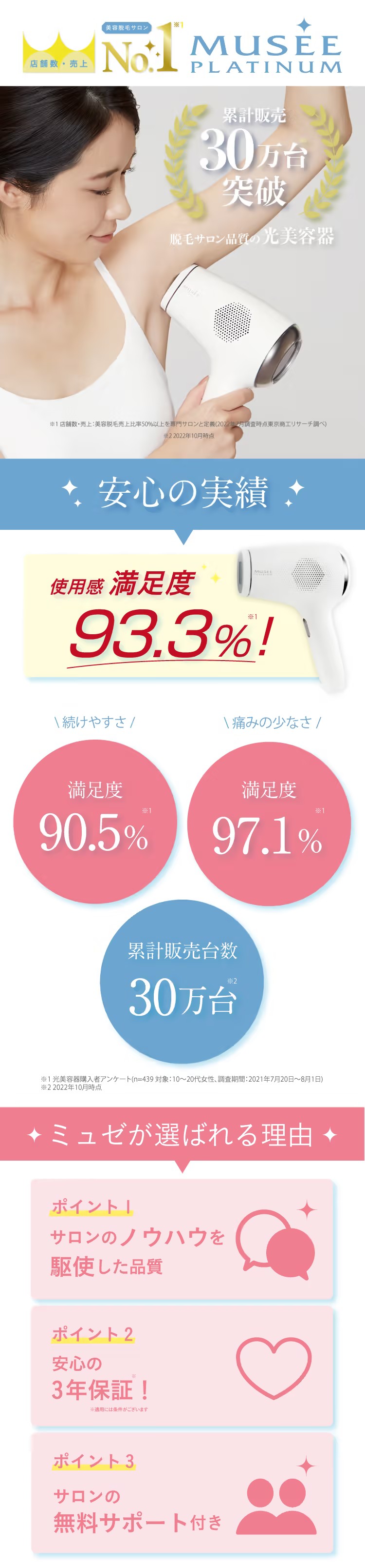 ミュゼオリジナルの光美容器 | 美容脱毛サロン ミュゼプラチナム