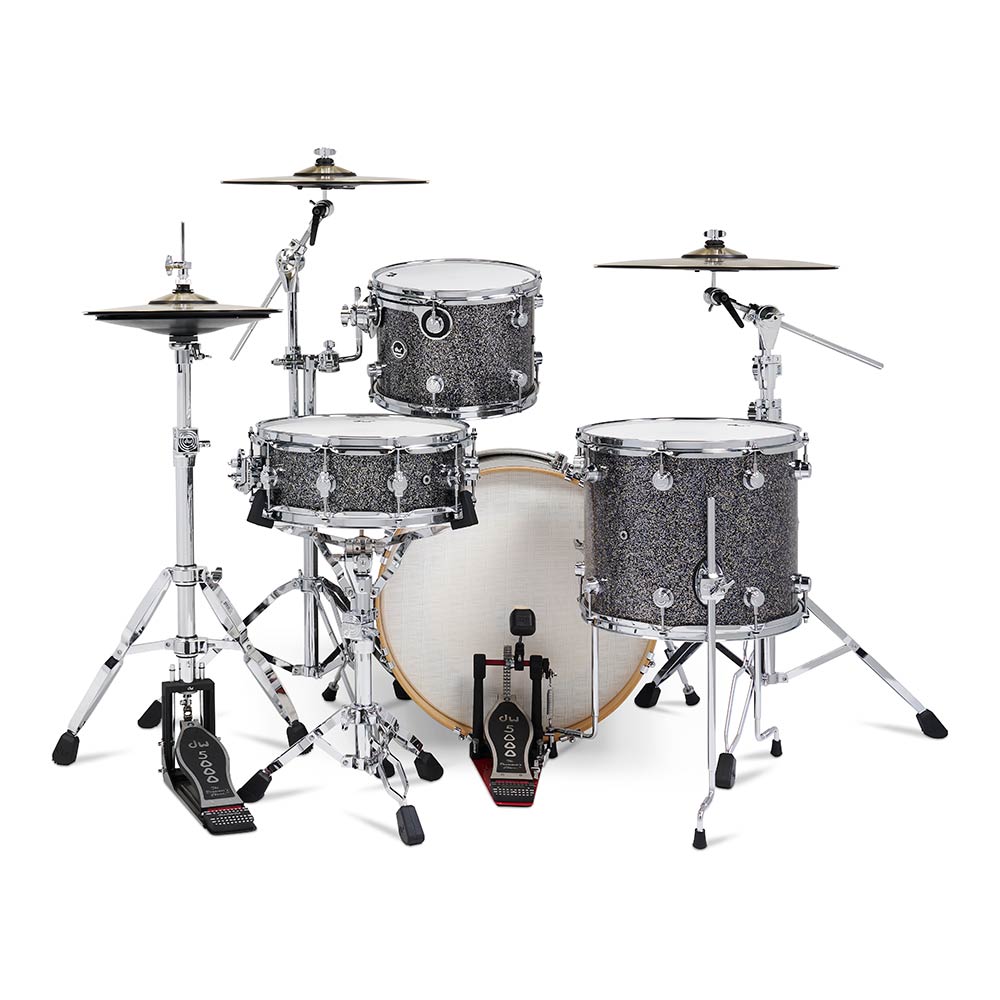 dw DWe 4-Piece Complete Bundle Kit Black Galaxy FinishPly™
