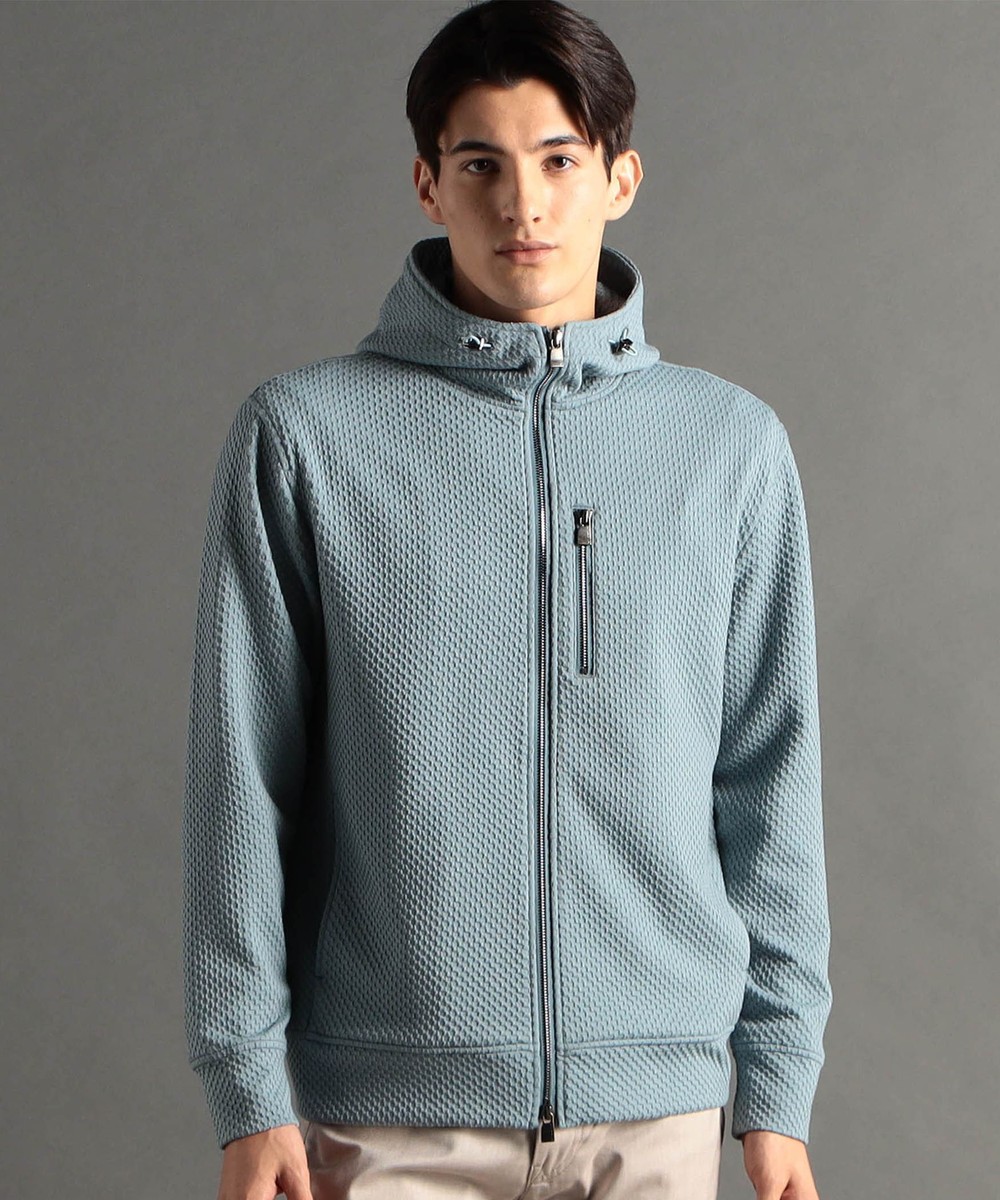 ジオメトリックジャカード ジップアップフーディ｜カットソー｜ニコル