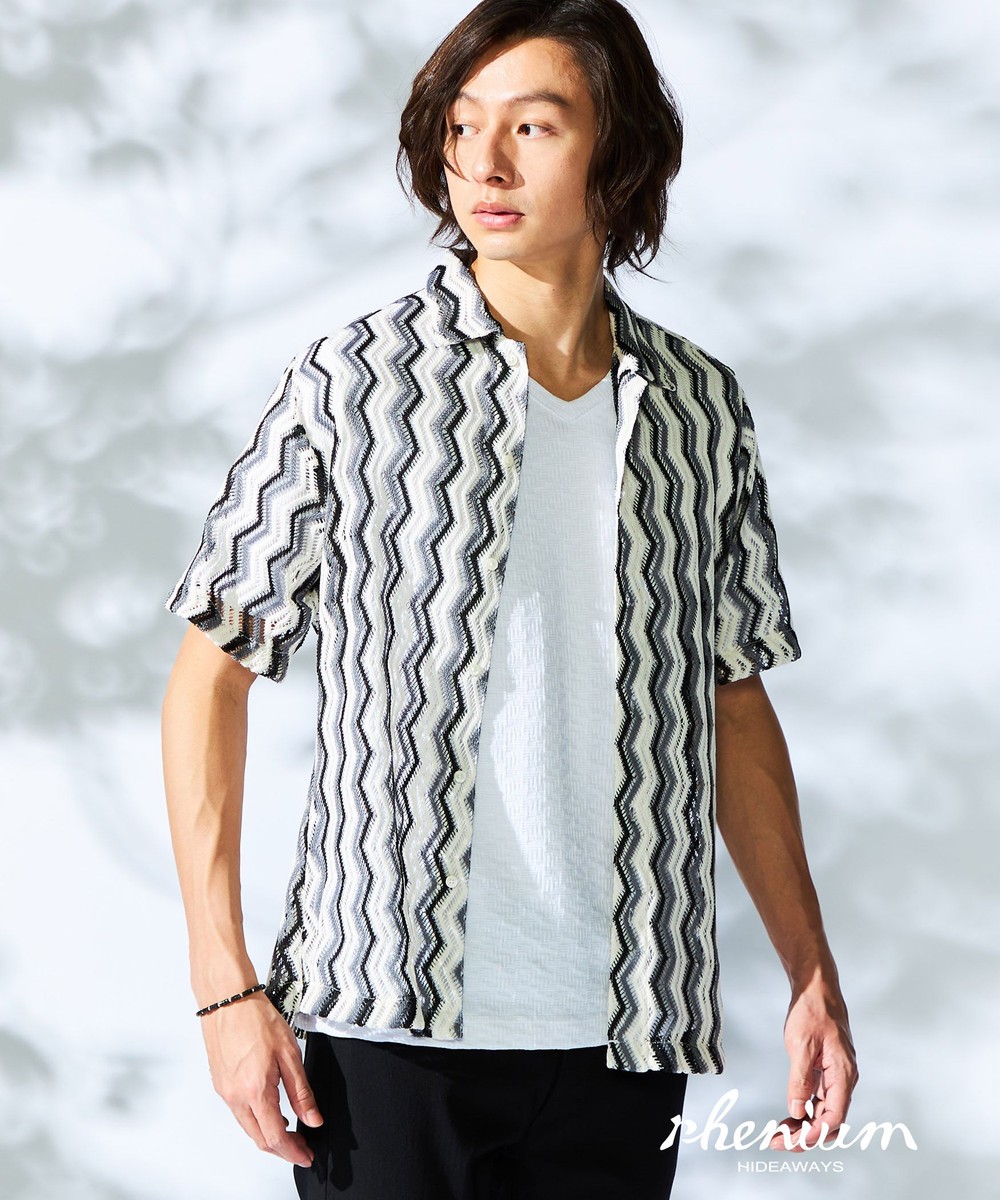 WEB限定】ラッセルジャガード半袖シャツ｜半袖｜ニコル公式通販サイト