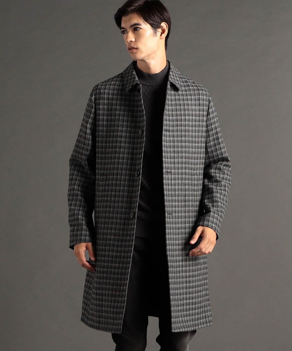 ex/tra】PAULO DE OLIVEIRA カラーガンクラブチェックバルカラーコート