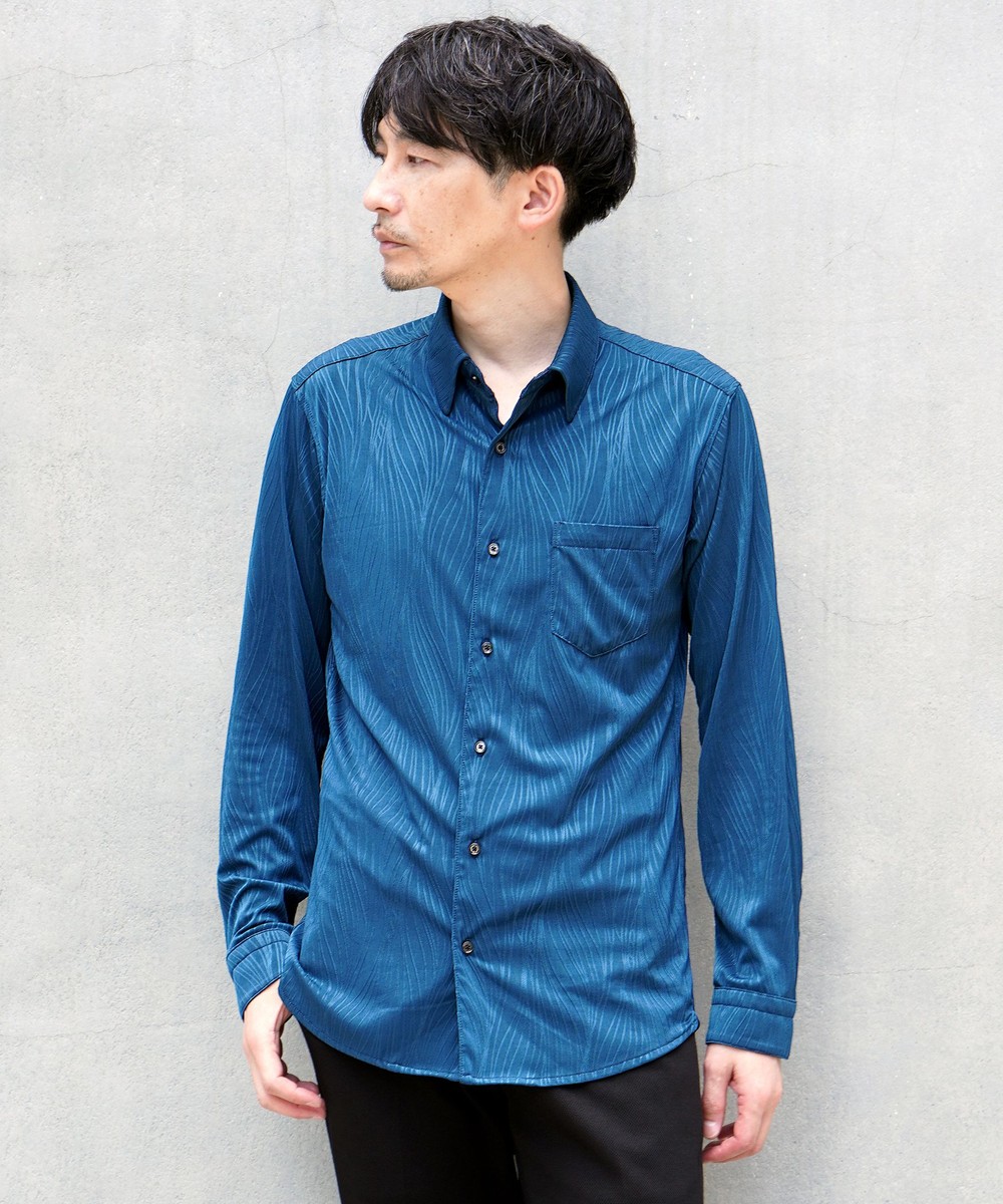 BIGバーク柄ジャカードシャツ｜長袖｜ニコル公式通販サイト｜NICOLE