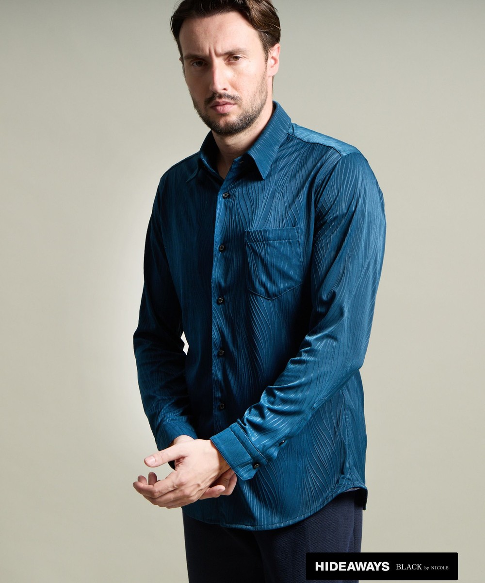 BIGバーク柄ジャカードシャツ｜長袖｜ニコル公式通販サイト｜NICOLE