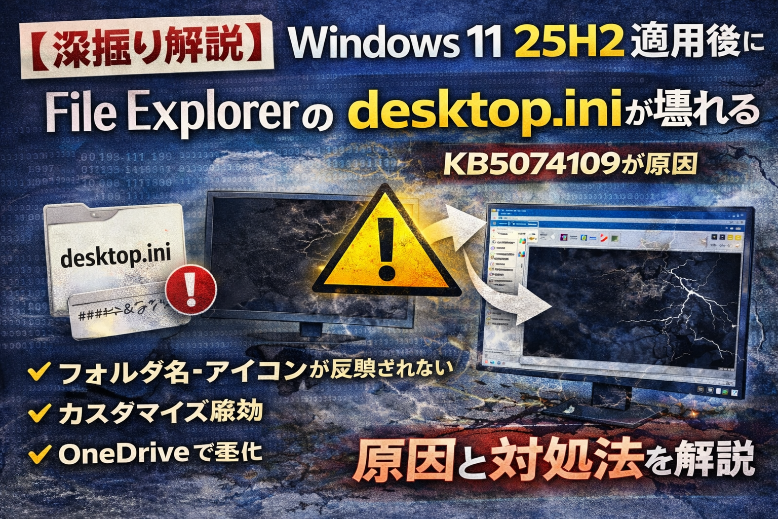 深掘り解説】Windows 11 25H2（KB5074109）で File Explorer（desktop
