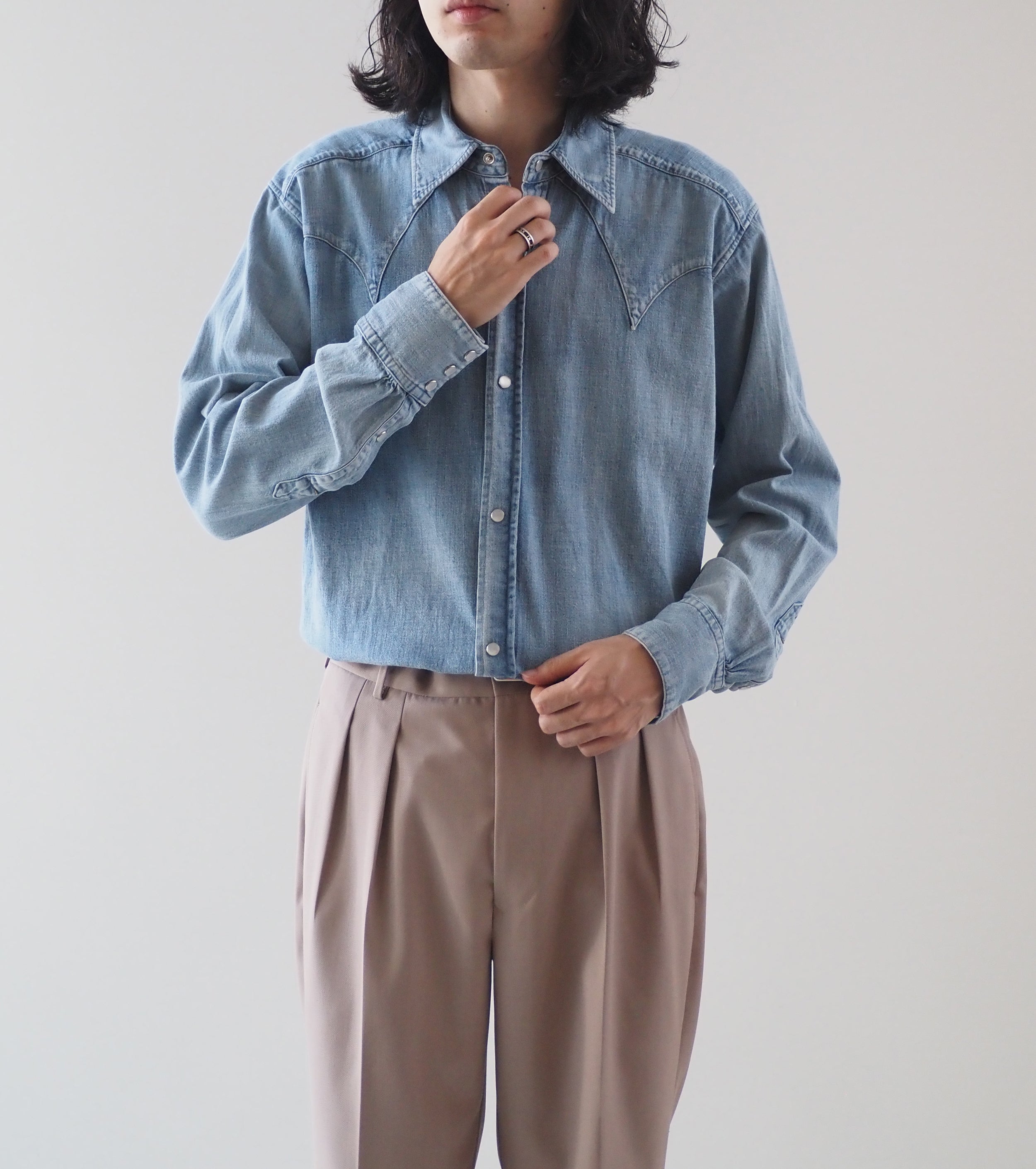 MAATEE＆SONS ウェスタン , Fade Indigo – Navyblue