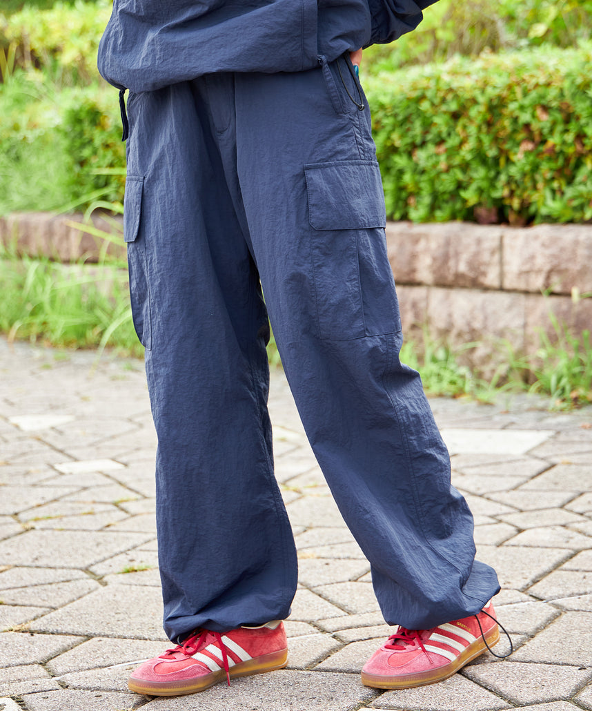 FFEIN(フェイン)】ナイロンテックワイドカーゴパンツ / ドローコード
