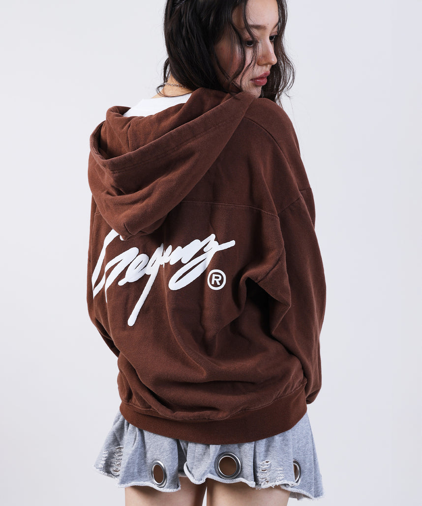 SEQUENZシークエンズ】 WORK AGING ZIP P/K / 古着風 シンプル ロゴ