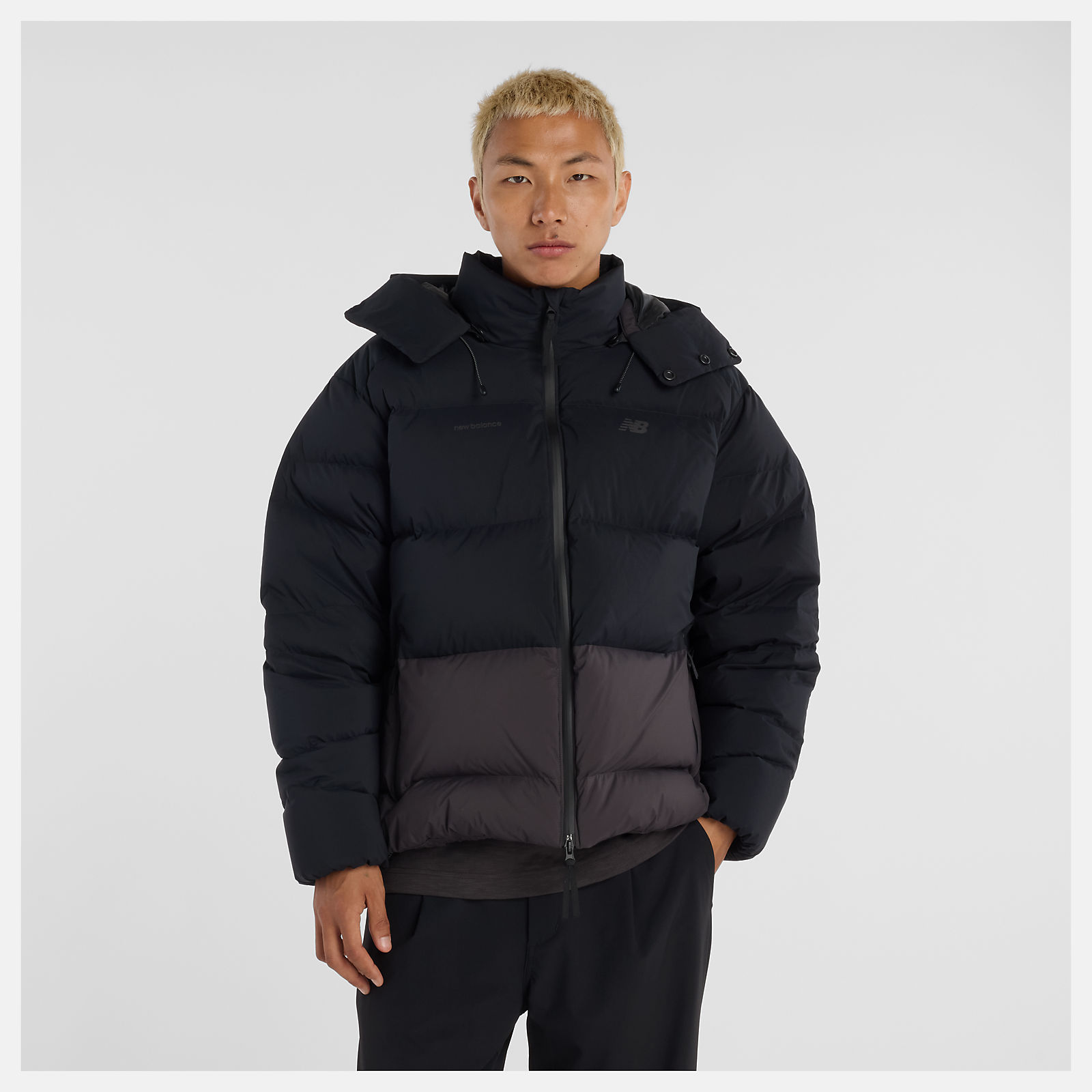 NB GREY カラーブロックダウンジャケット｜ニューバランス公式通販