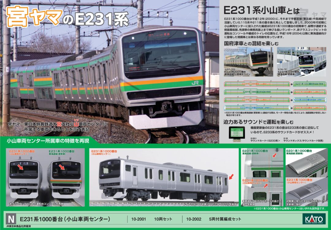 E231系1000番台（小山車両センター）10両セット 品番：10-2001 小山
