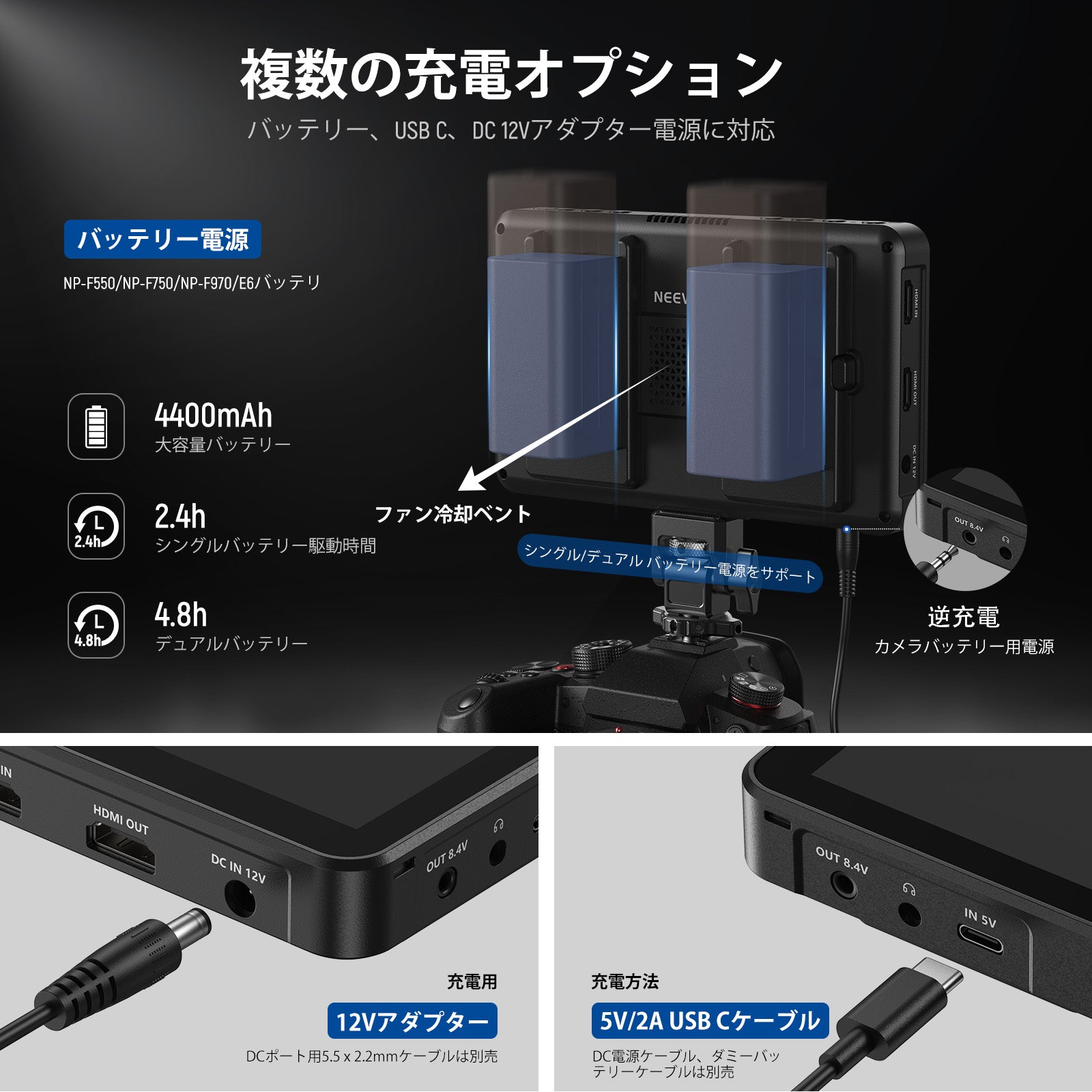 NEEWER F700 7インチカメラフィールドモニター – NEEWER.JP