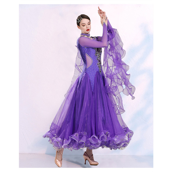 Newjoy / 社交ダンスドレス 長袖 ワンピース スタンダード タンゴ衣装