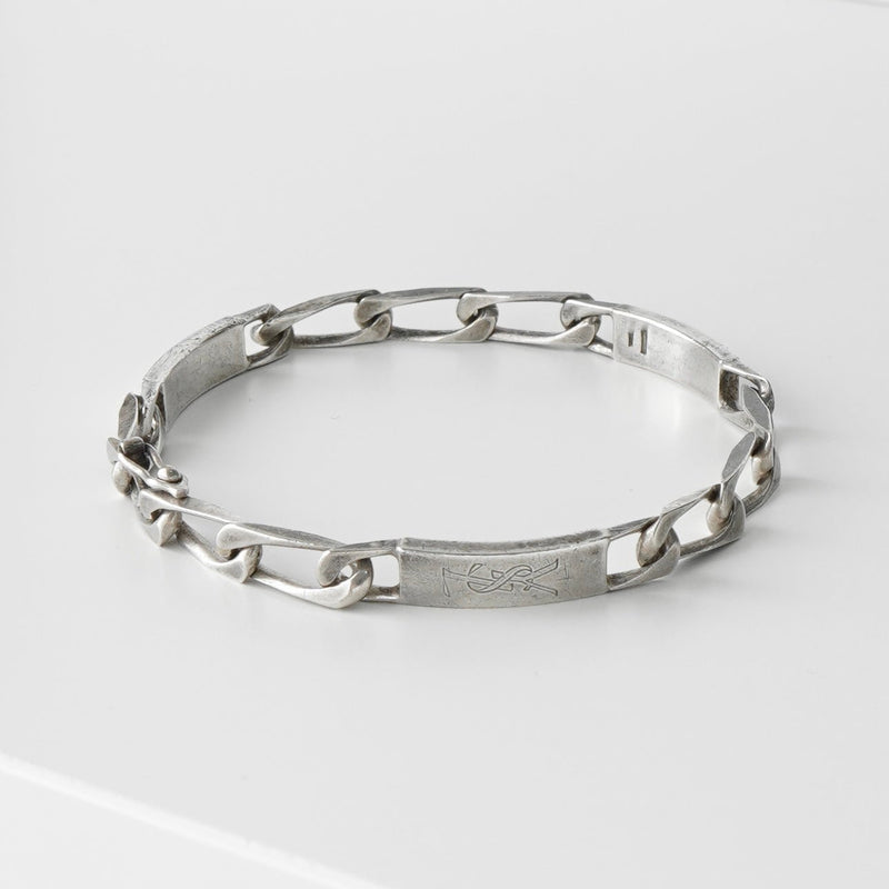 イヴ サンローラン YSLロゴ シルバー925 チェーン ブレスレット