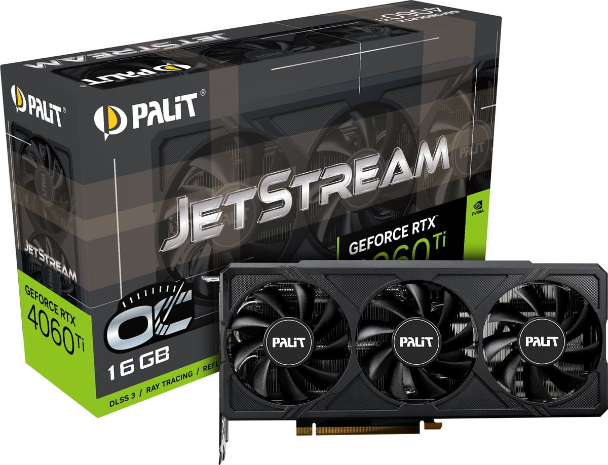 Palit、GeForce RTX 4060 Tiにトリプルファン仕様の“16GB”モデル 約9万