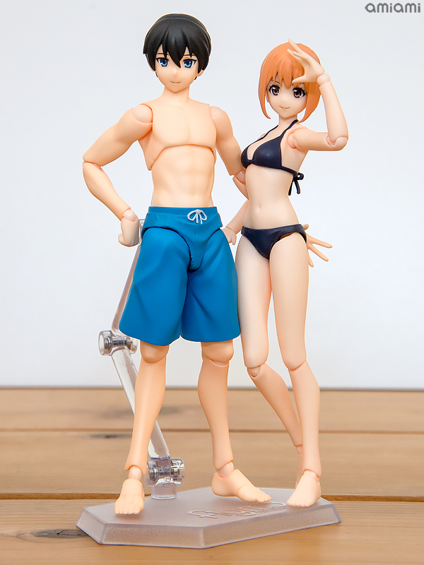 フォトレビュー】figma 水着男性body(リョウ) / 水着女性body(エミリ