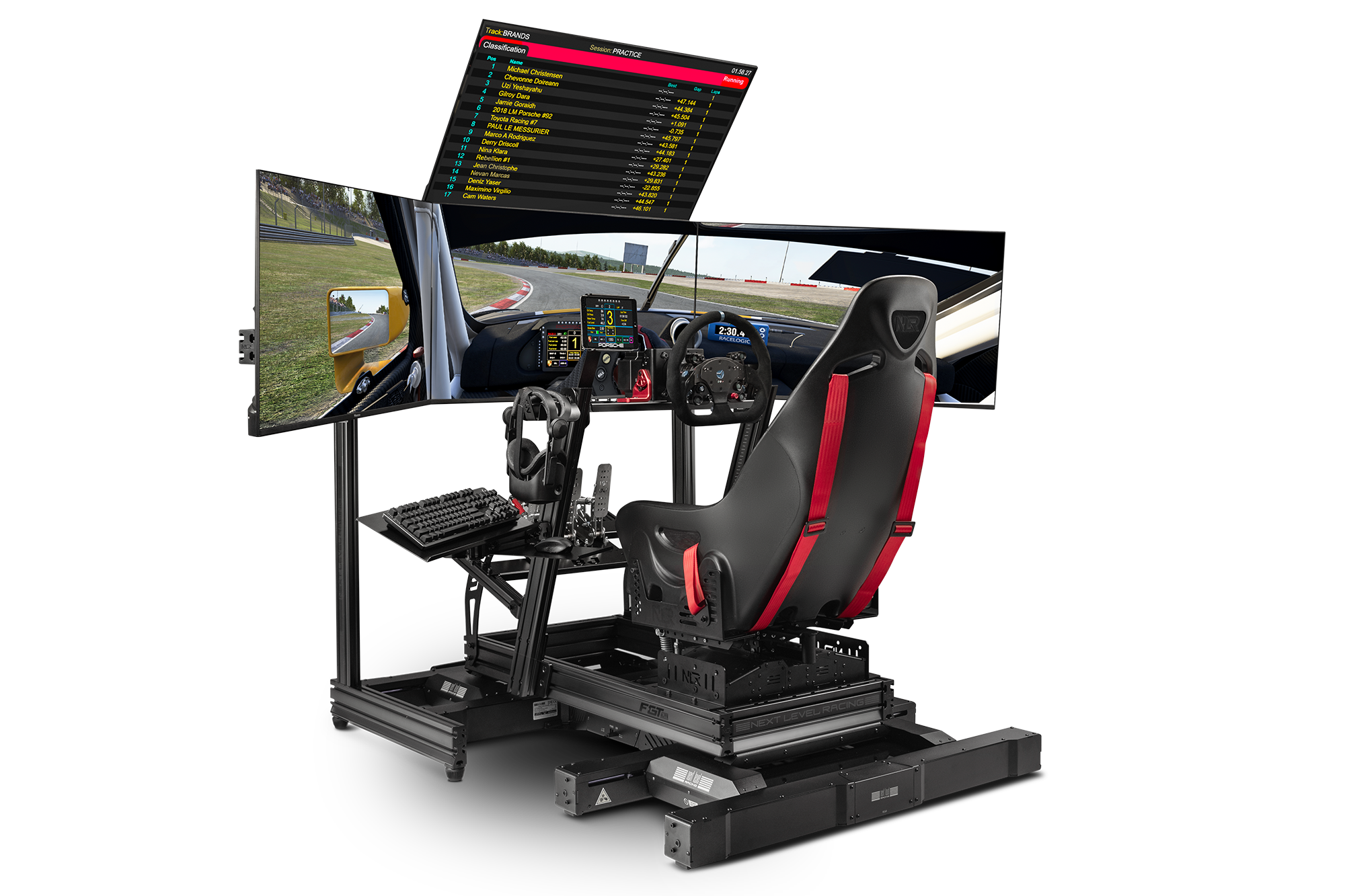ELITE QUAD MONITOR STAND CARBON GREY - Next Level Racing