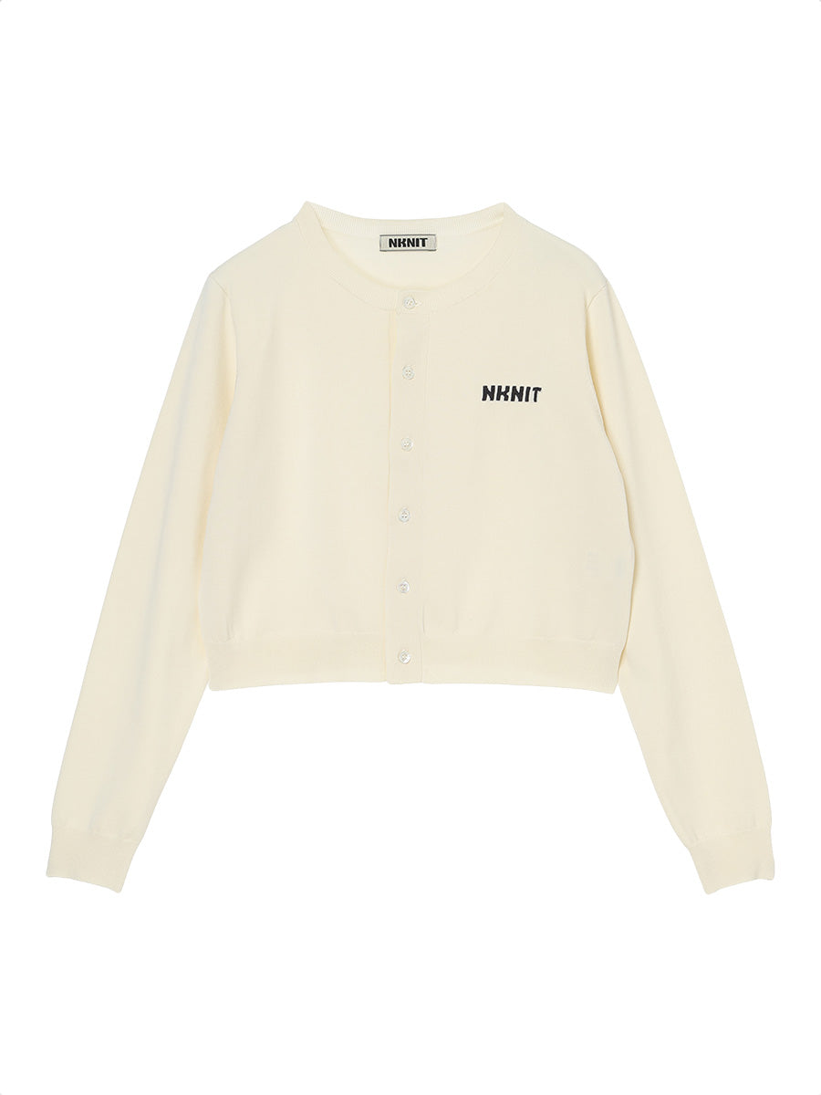 NKNIT logo cardigan
