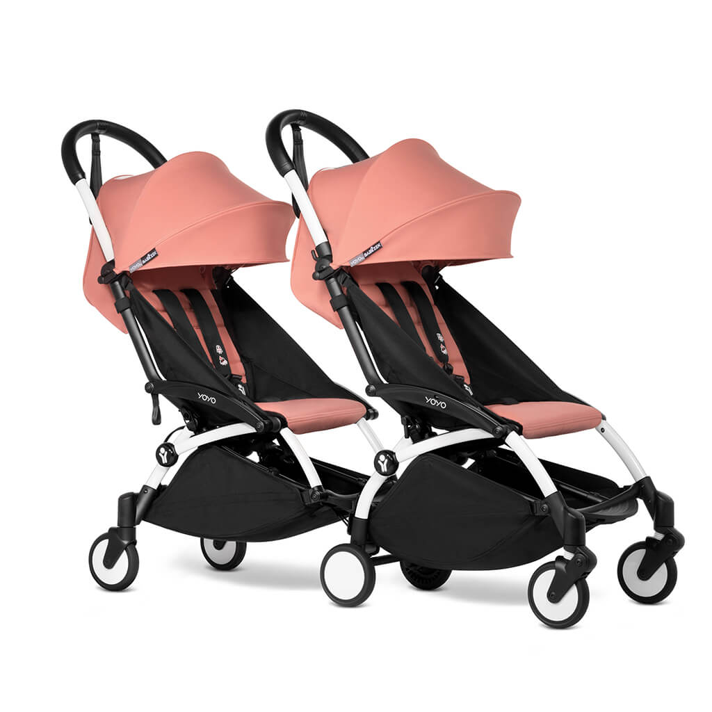 BABYZEN YOYO Connect Double Stroller 6+ White Frame | NINI and LOLI