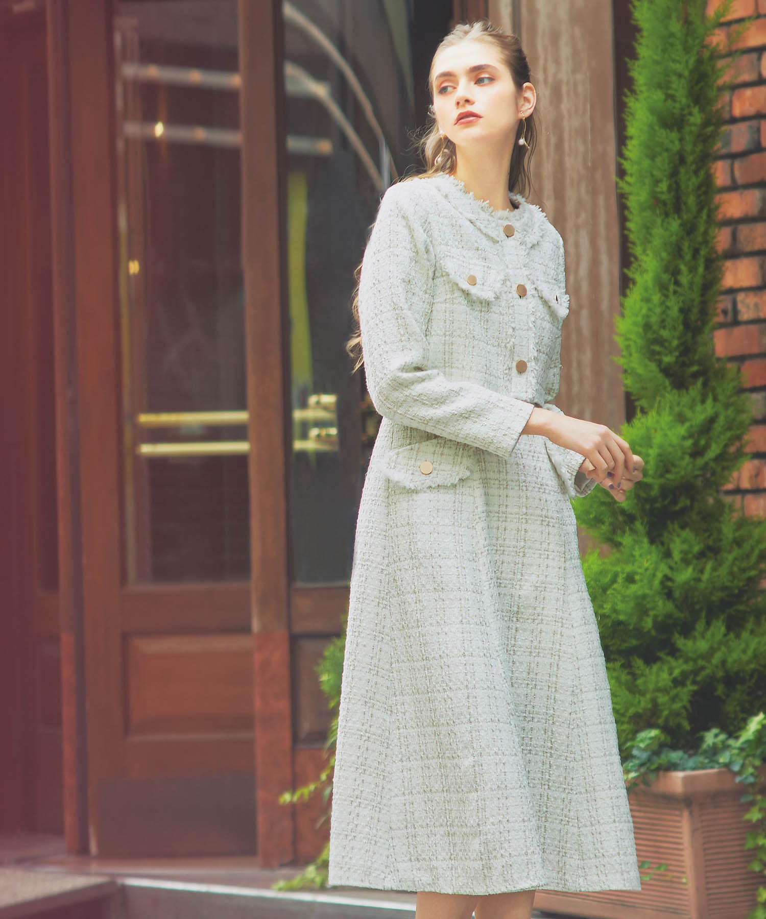 ツイードジャケット×ジャンスカセット | ロングワンピース | NOELA