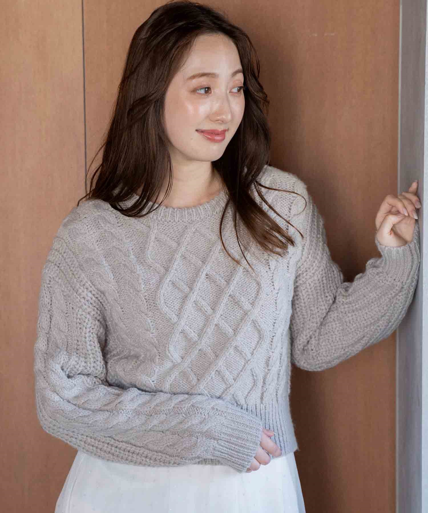 ショート丈ケーブルニット | ニット | NOELA OFFICIAL WEB STORE
