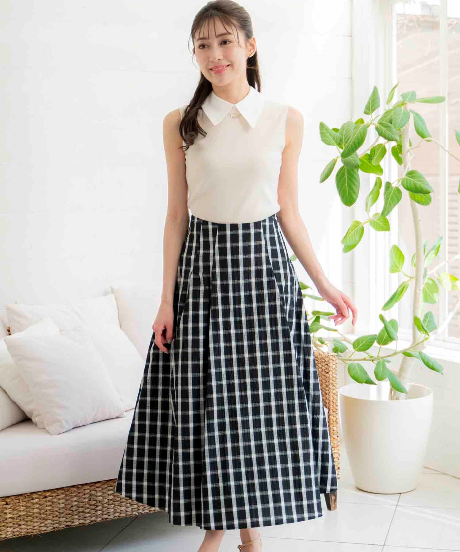 ドビーチェック柄スカート | フレアスカート | NOELA OFFICIAL WEB STORE