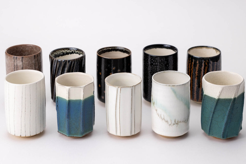 清水 卯一 / 湯呑（10客・共箱・銘有） – N's gallery Inc