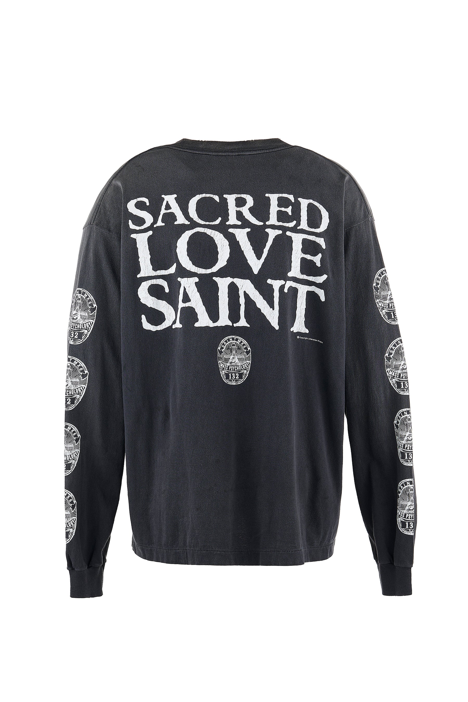 SAINT Mxxxxxx Saint Michael SS25 LS TEE/LOVE SAINT / BLK - NUBIAN